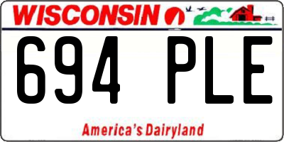 WI license plate 694PLE