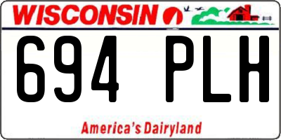 WI license plate 694PLH