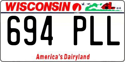 WI license plate 694PLL