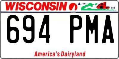 WI license plate 694PMA