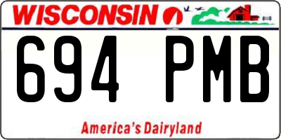 WI license plate 694PMB