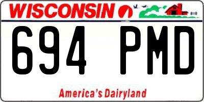 WI license plate 694PMD