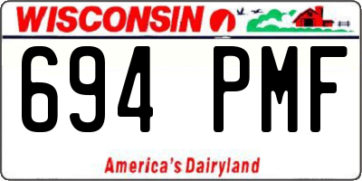 WI license plate 694PMF