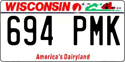 WI license plate 694PMK