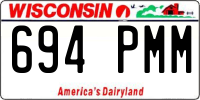 WI license plate 694PMM