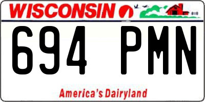 WI license plate 694PMN