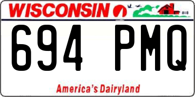 WI license plate 694PMQ