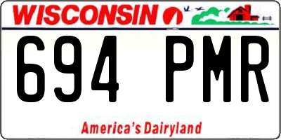 WI license plate 694PMR