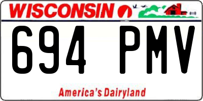 WI license plate 694PMV