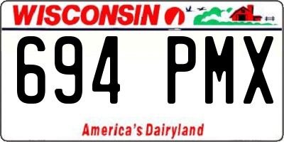WI license plate 694PMX