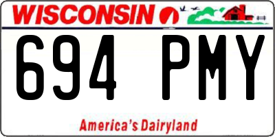 WI license plate 694PMY