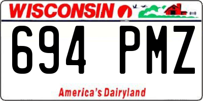 WI license plate 694PMZ