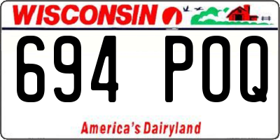 WI license plate 694POQ