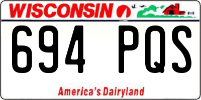 WI license plate 694PQS