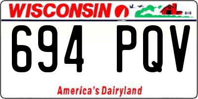 WI license plate 694PQV