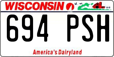 WI license plate 694PSH