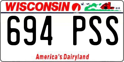 WI license plate 694PSS