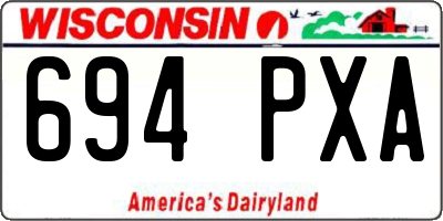 WI license plate 694PXA