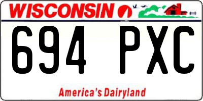 WI license plate 694PXC