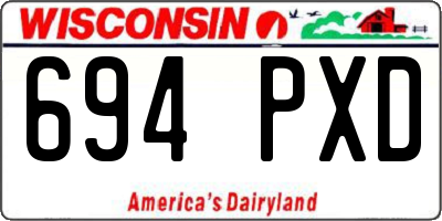 WI license plate 694PXD