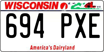 WI license plate 694PXE