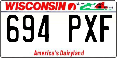WI license plate 694PXF