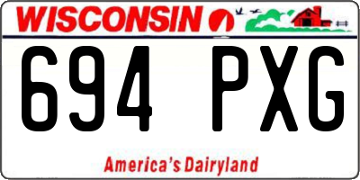 WI license plate 694PXG