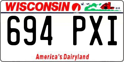 WI license plate 694PXI
