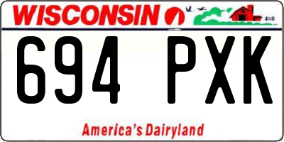 WI license plate 694PXK