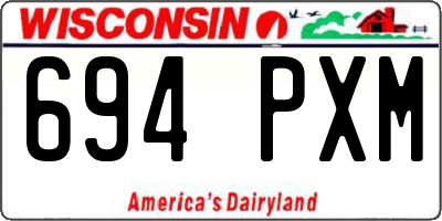 WI license plate 694PXM