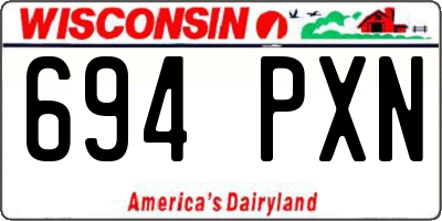 WI license plate 694PXN