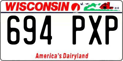WI license plate 694PXP