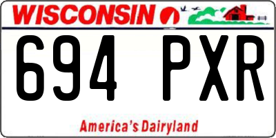 WI license plate 694PXR