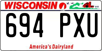 WI license plate 694PXU