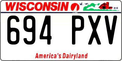 WI license plate 694PXV