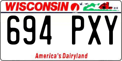 WI license plate 694PXY
