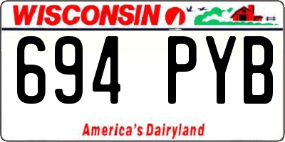 WI license plate 694PYB