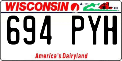 WI license plate 694PYH