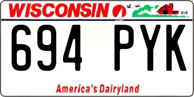 WI license plate 694PYK