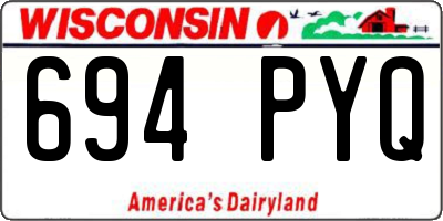 WI license plate 694PYQ