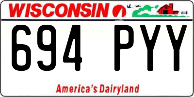 WI license plate 694PYY