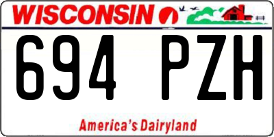 WI license plate 694PZH