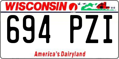 WI license plate 694PZI