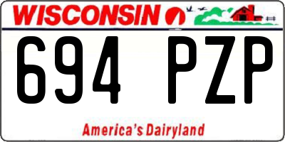 WI license plate 694PZP