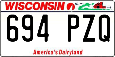 WI license plate 694PZQ