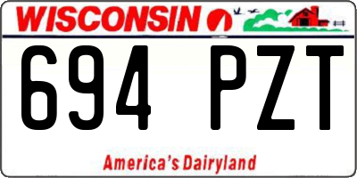 WI license plate 694PZT