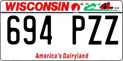 WI license plate 694PZZ