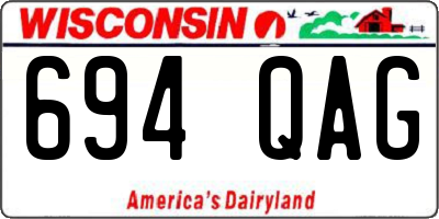 WI license plate 694QAG