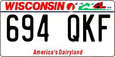 WI license plate 694QKF