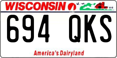 WI license plate 694QKS